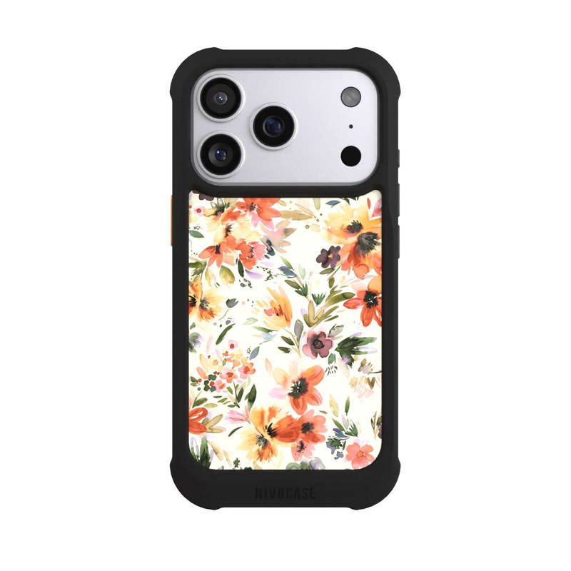 iPhone 17 Pro NIVOmax Fleurs artistiques d'été Ivoire