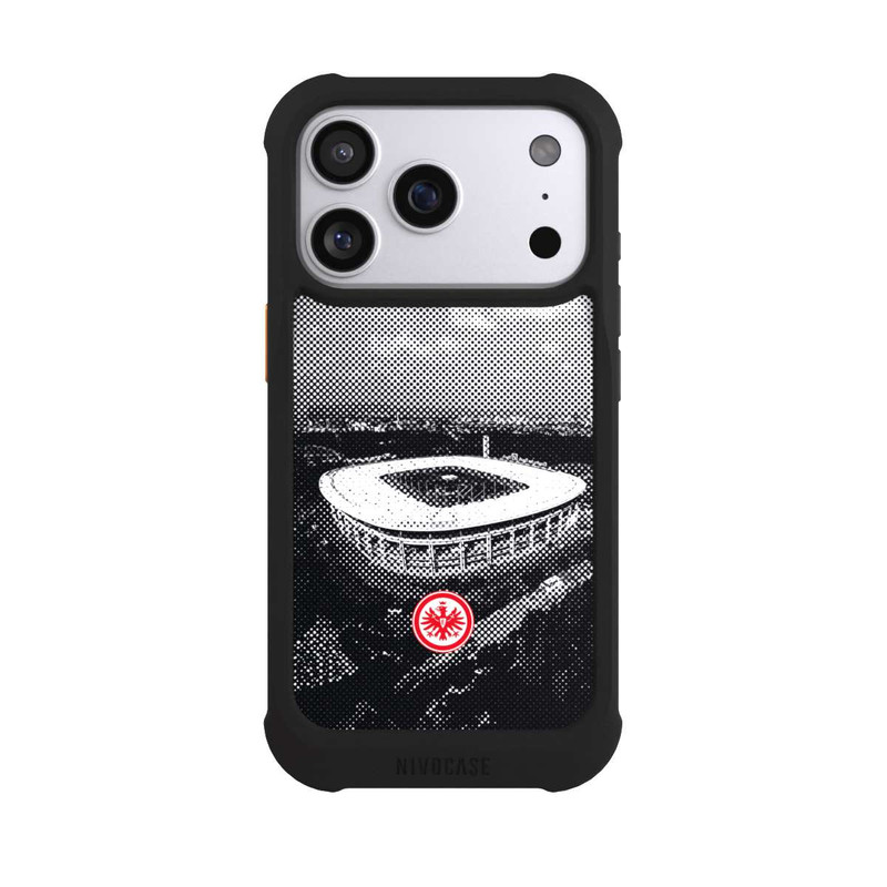 iPhone 17 Pro NIVOmax SGE Stadion Schwarz Weiß