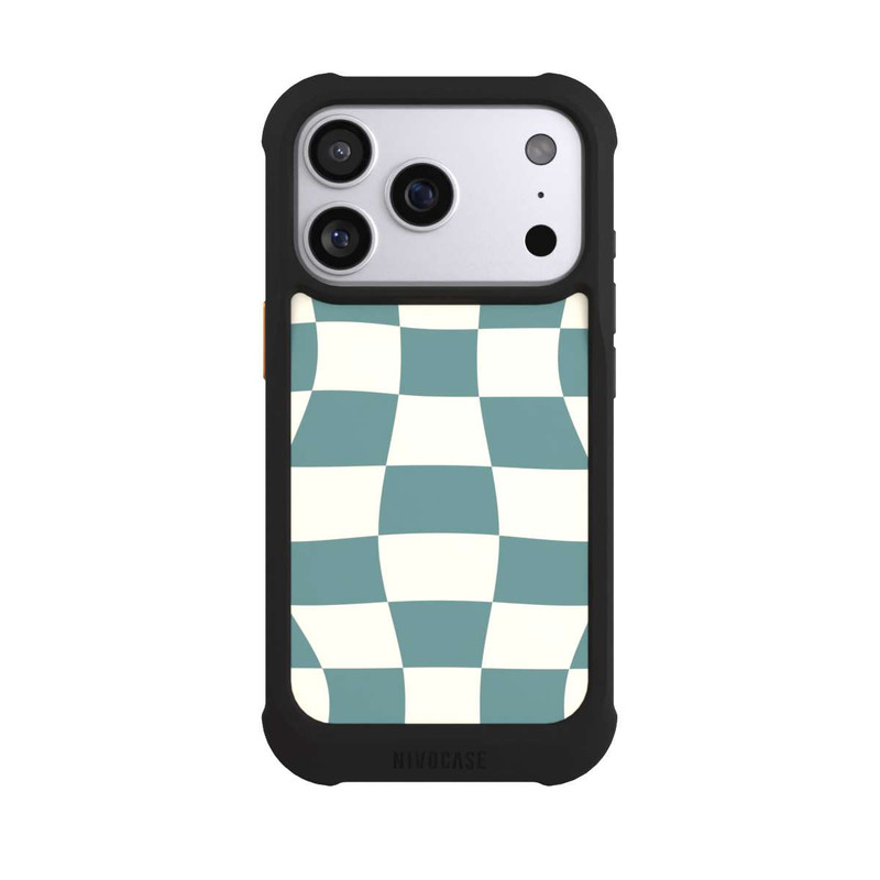 iPhone 17 Pro NIVOmax Schachbrett Petrol