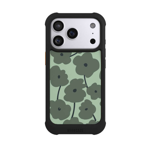 Apple iPhone 17 Pro NIVOmax Fleurs Minimalistes Vertes