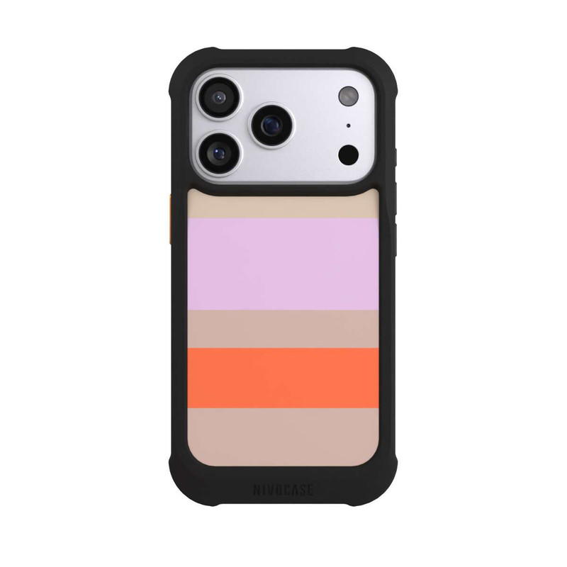 iPhone 17 Pro NIVOmax Moca Lila Orange Stripes