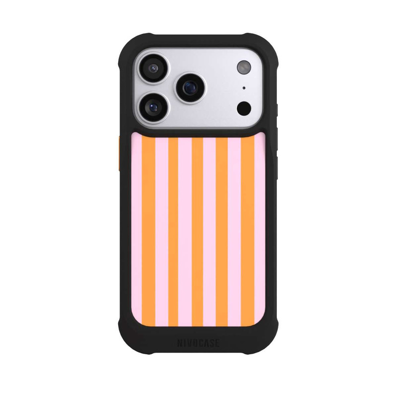 iPhone 17 Pro NIVOmax Orange Rosa Streifen