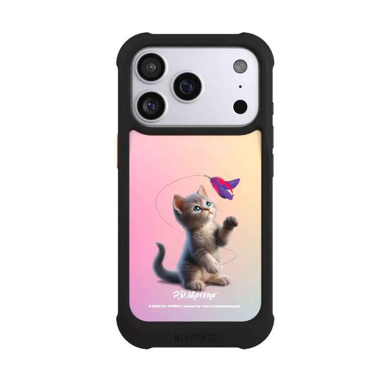 iPhone 17 Pro NIVOmax Playing Cat with Feather