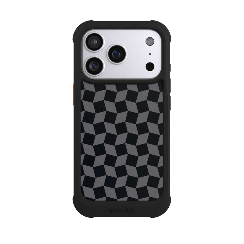 iPhone 17 Pro NIVOmax 3D Würfel-Muster Effektt