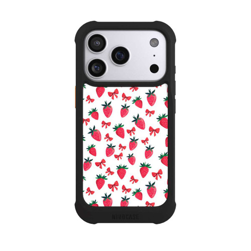 Apple iPhone 17 Pro NIVOmax Strawberry Ribbon Pattern Red