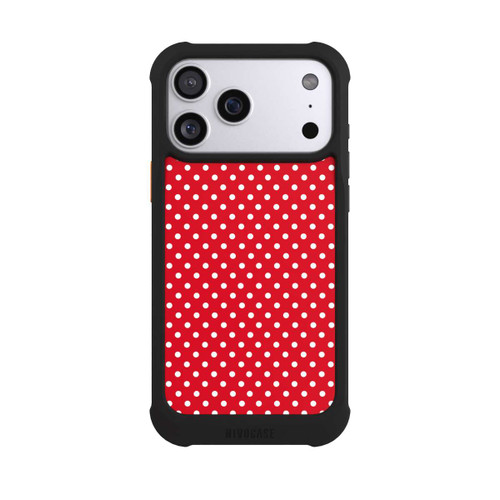 Apple iPhone 17 Pro Max NIVOmax Polka Dots Dunkelrot und Weiß