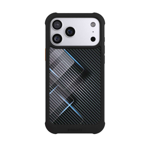 Apple iPhone 17 Pro Max NIVOmax Blaue Linien auf Karbon