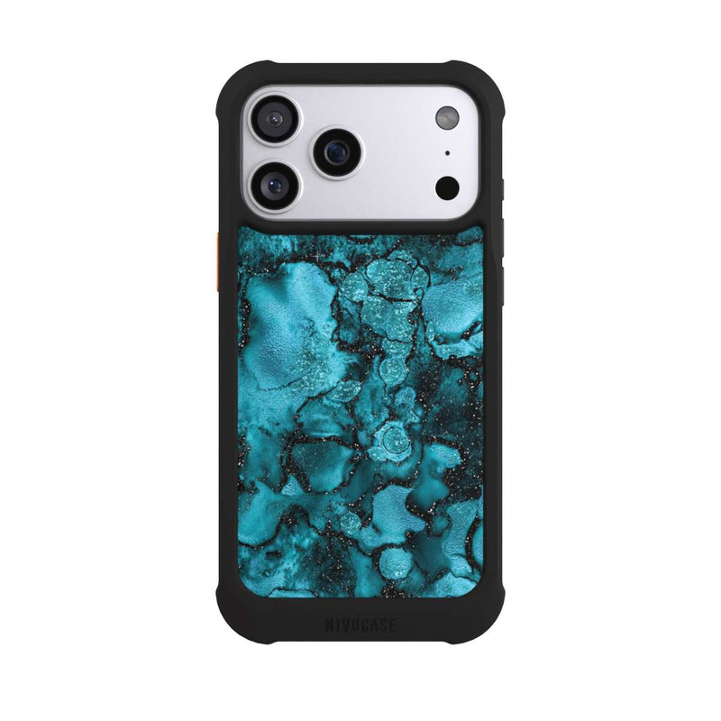 iPhone 17 Pro Max NIVOmax  Blauer Glitzerlook