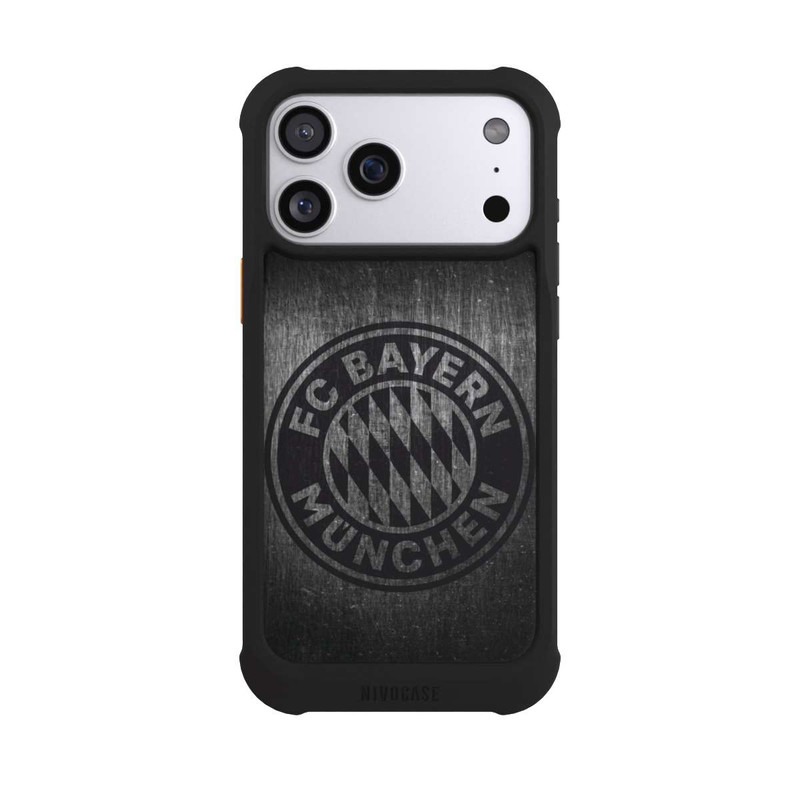 iPhone 17 Pro Max NIVOmax Metalllook FCB Logo einfarbig
