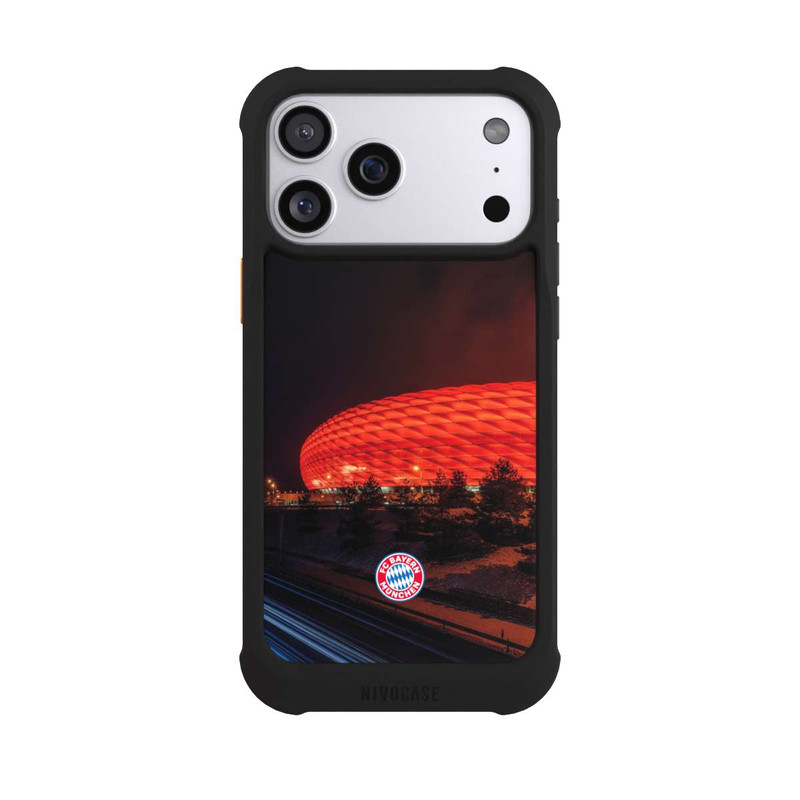 iPhone 17 Pro Max NIVOmax Allianz Arena bei Nacht FCB