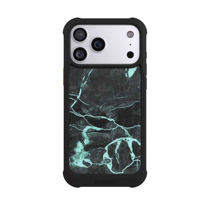 iPhone 17 Pro Max NIVOmax Grauer und blauer Marmor