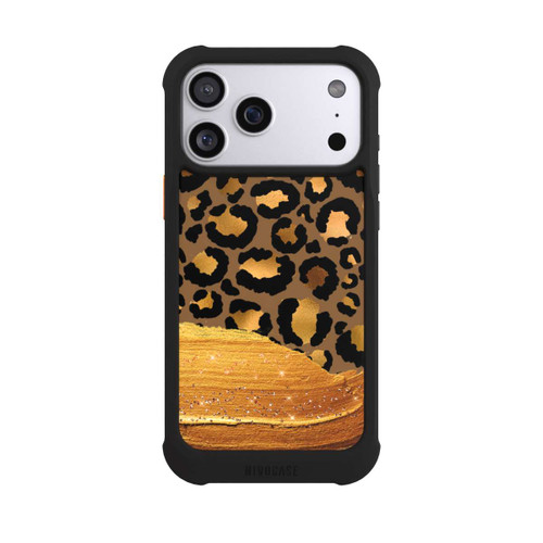 Apple iPhone 17 Pro Max NIVOmax Dunkelgoldener Leoparden Glitzerlook