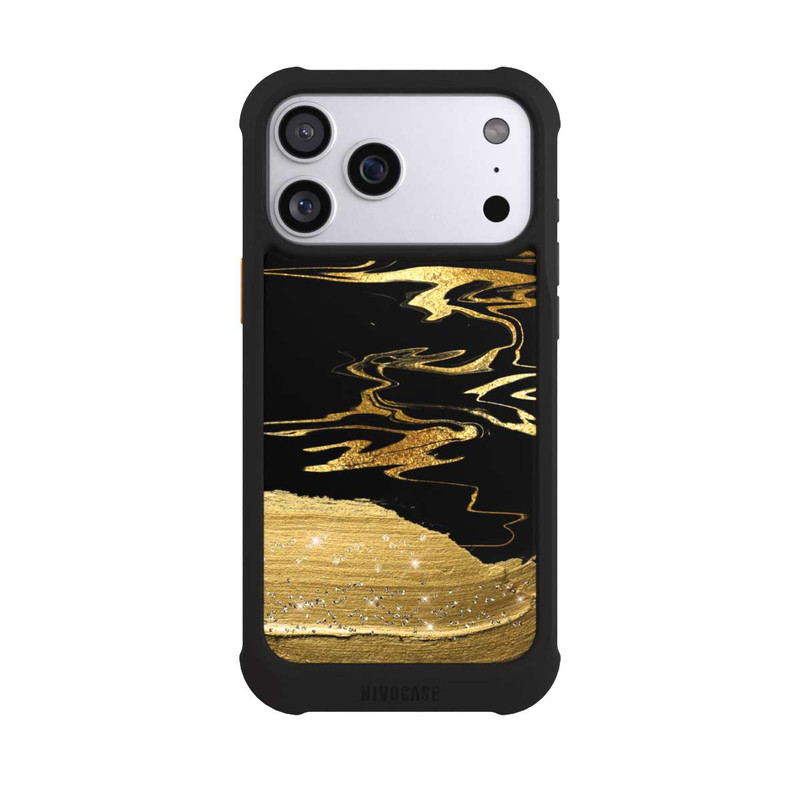iPhone 17 Pro Max NIVOmax Marmoradern im Goldlook