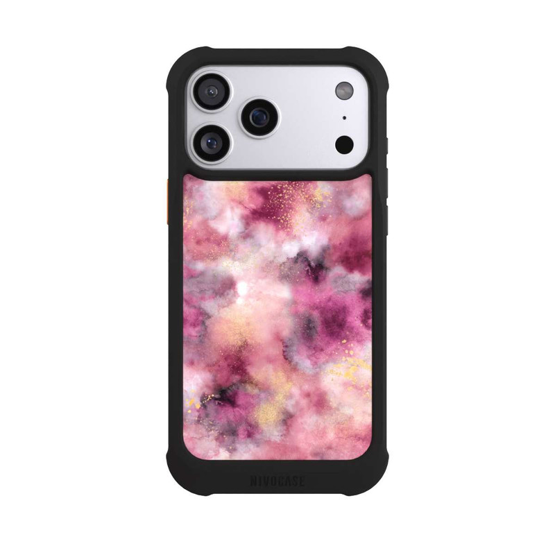 iPhone 17 Pro Max NIVOmax Smoky Marble Watercolor Pink