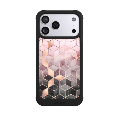 Apple iPhone 17 Pro Max NIVOmax Imprimé Cubes Dégradés Gris Rose
