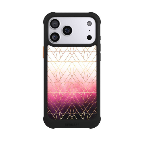 Apple iPhone 17 Pro Max NIVOmax Pink Ombre Dreiecke Golddruck