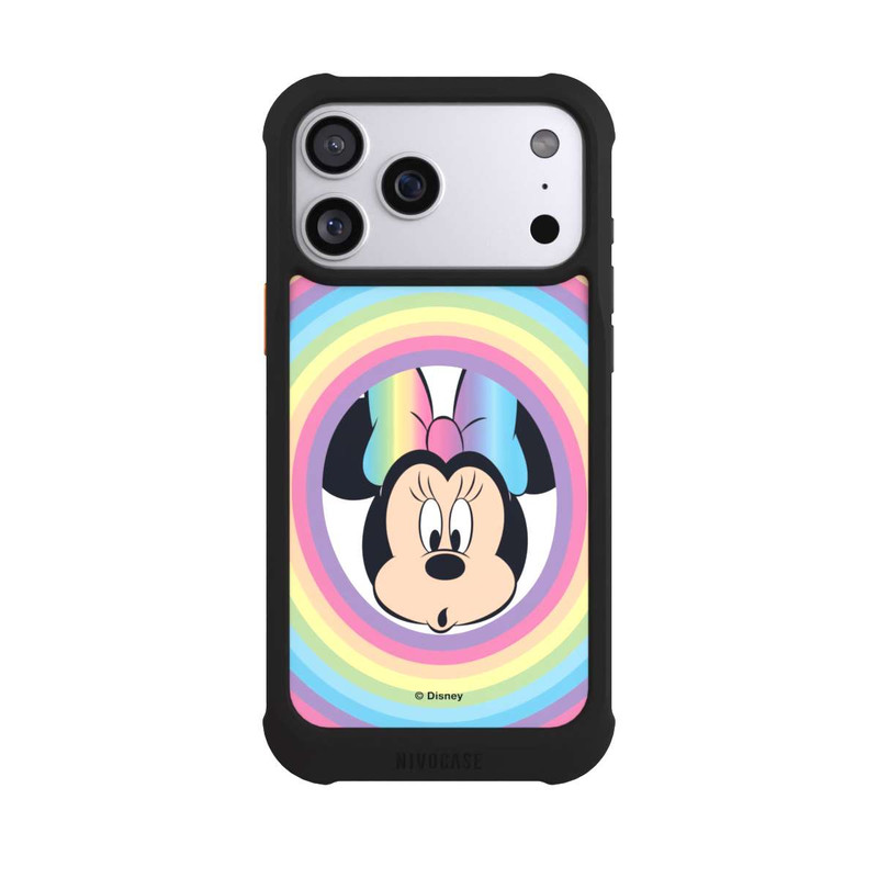 iPhone 17 Pro Max NIVOmax Minnie Arc-en-ciel Rond