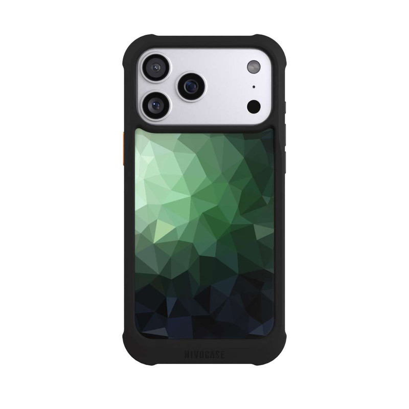 iPhone 17 Pro Max NIVOmax Polygonal Mosaic Green