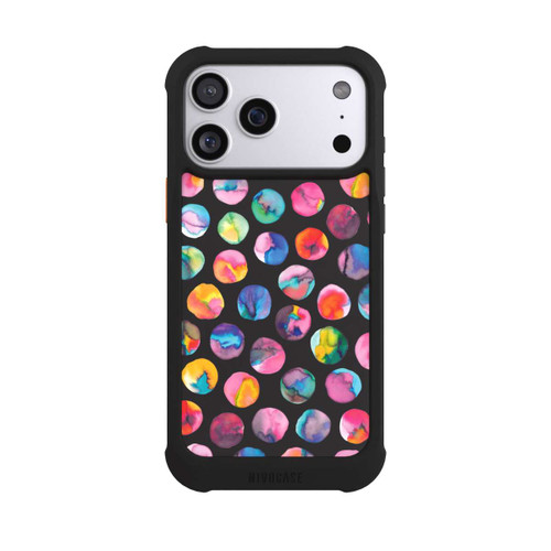 Apple iPhone 17 Pro Max NIVOmax Bunte Tintenmurmeln Punkte Schwarz