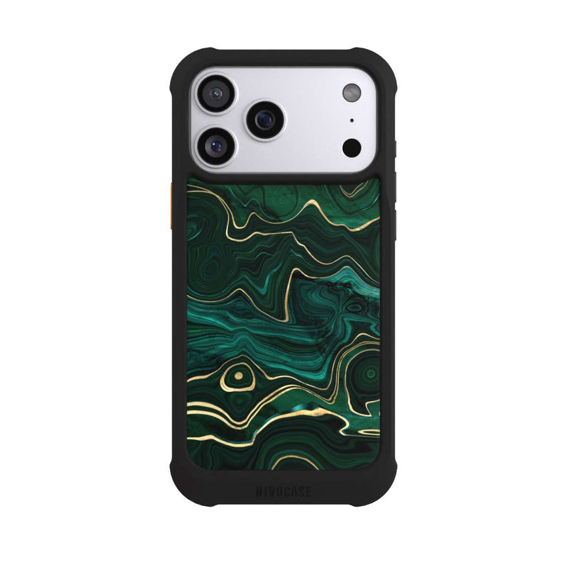 iPhone 17 Pro Max NIVOmax Malachit Golddruck