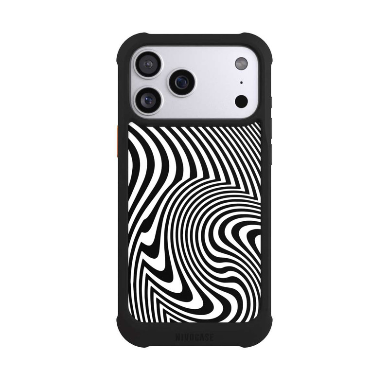 iPhone 17 Pro Max NIVOmax schwarz-weiße Wellen