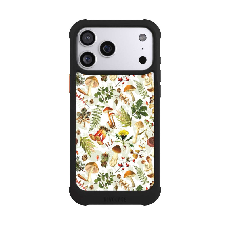 iPhone 17 Pro Max NIVOmax Pilzmuster Weiß