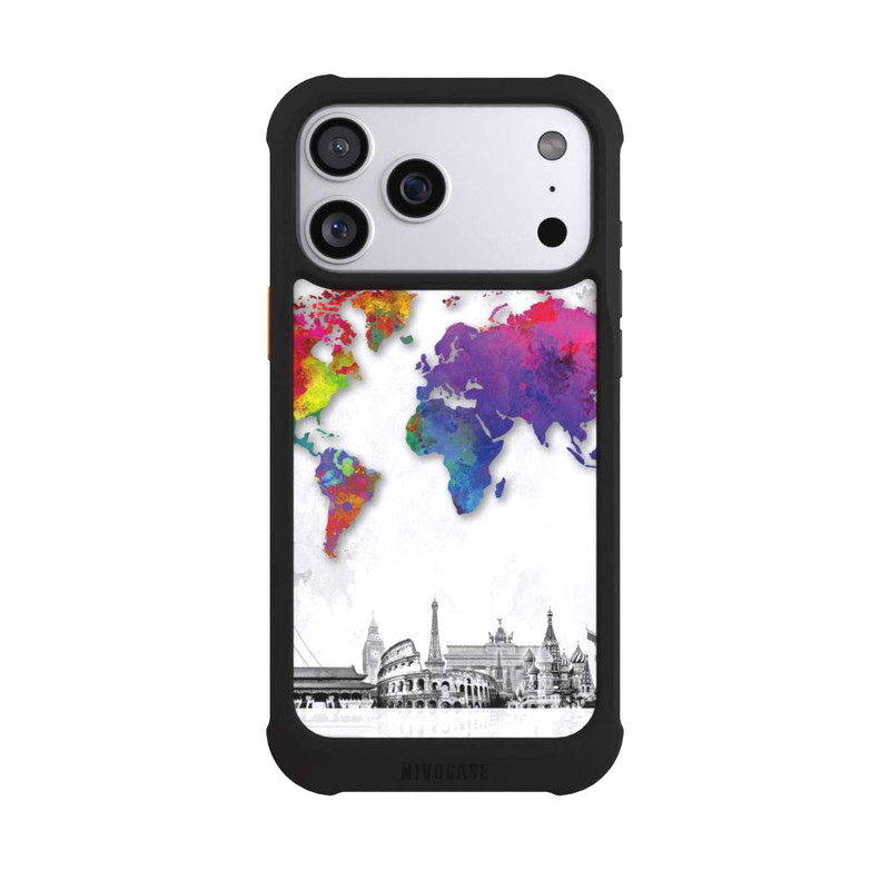 iPhone 17 Pro Max NIVOmax Weltkarte mit Skyline