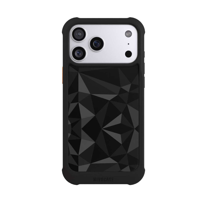 iPhone 17 Pro Max NIVOmax Polygonmuster schwarz