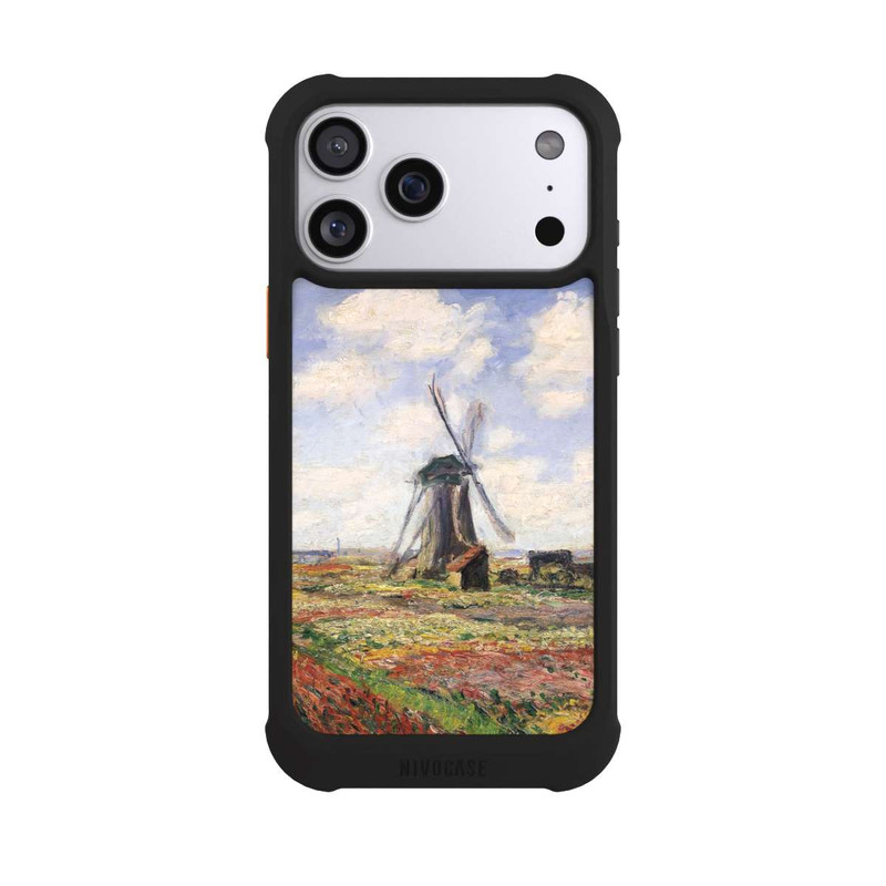 iPhone 17 Pro Max NIVOmax Tulpenfelder mit der Rijnsburger Windmühle von Claude Monet