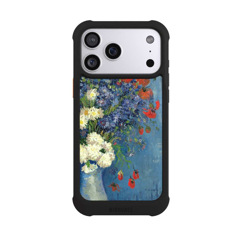 iPhone 17 Pro Max NIVOmax Stillleben Vase mit Kornblumen und Mohnblumen von Vincent Van Gogh