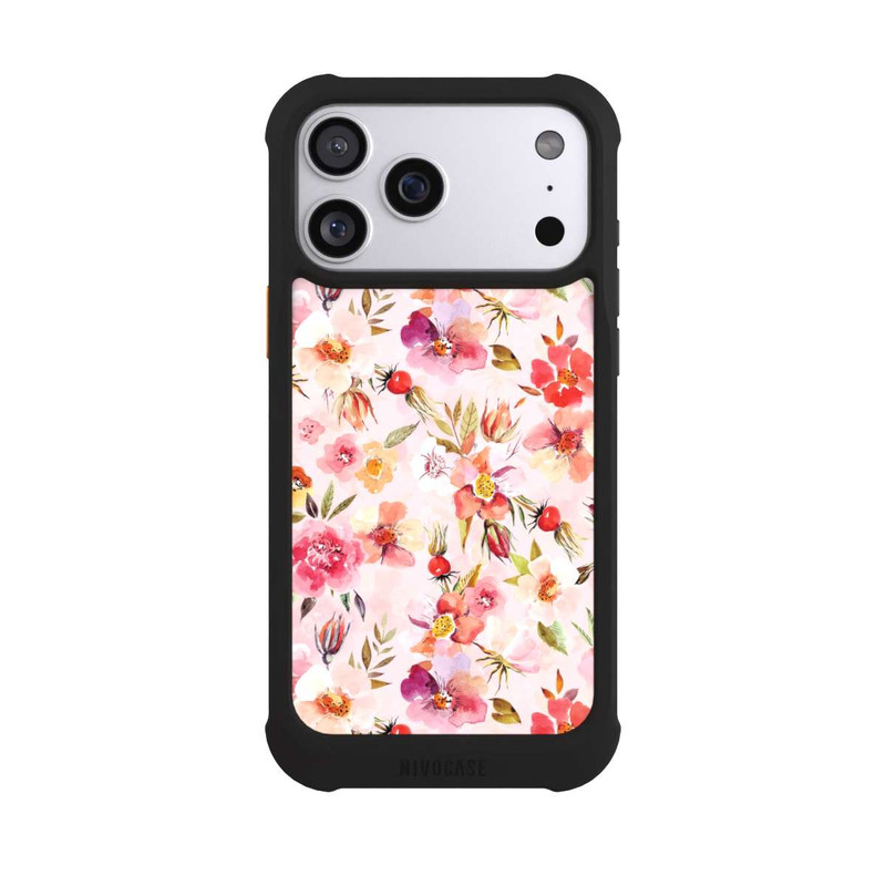 iPhone 17 Pro Max NIVOmax Hagebuttentapete Rosa Frühling