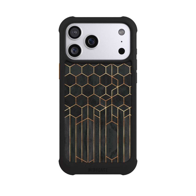 iPhone 17 Pro Max NIVOmax Schwarze Sechsecke
