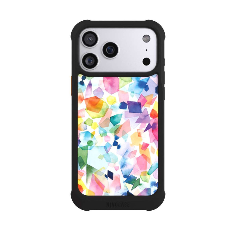 iPhone 17 Pro Max NIVOmax Colorful Watercolor Gems Diamonds