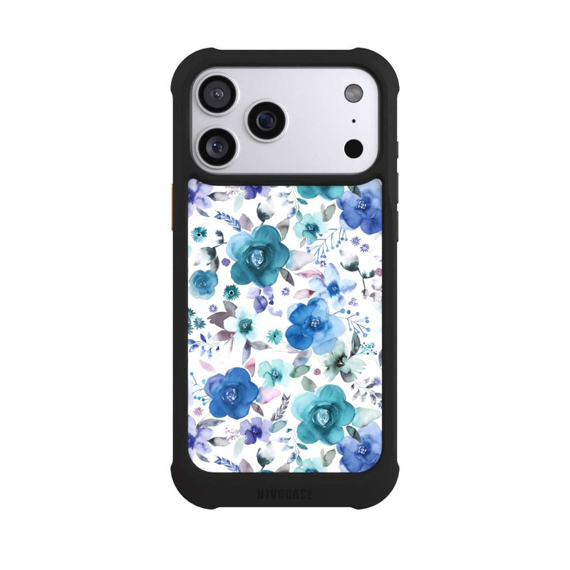 iPhone 17 Pro Max NIVOmax Winter Floral Bouquets Blue