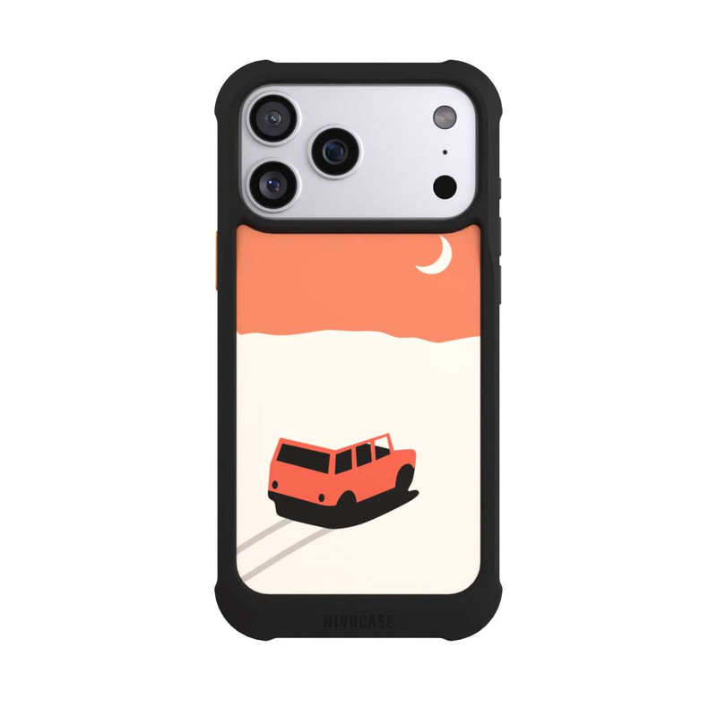iPhone 17 Pro Max NIVOmax Voiture dans le désert
