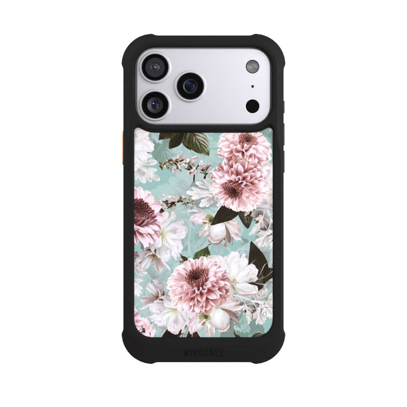 iPhone 17 Pro Max NIVOmax Fond des Fleurs Bleus Baroques