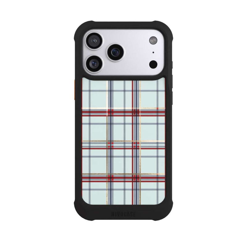 iPhone 17 Pro Max NIVOmax Tartan Bleu