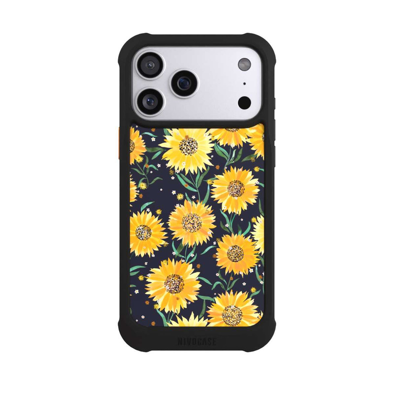 iPhone 17 Pro Max NIVOmax Sonnenblumen schwarz