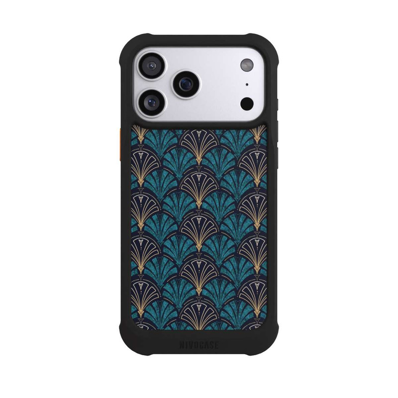 iPhone 17 Pro Max NIVOmax Art Deco Aquamarin Gold