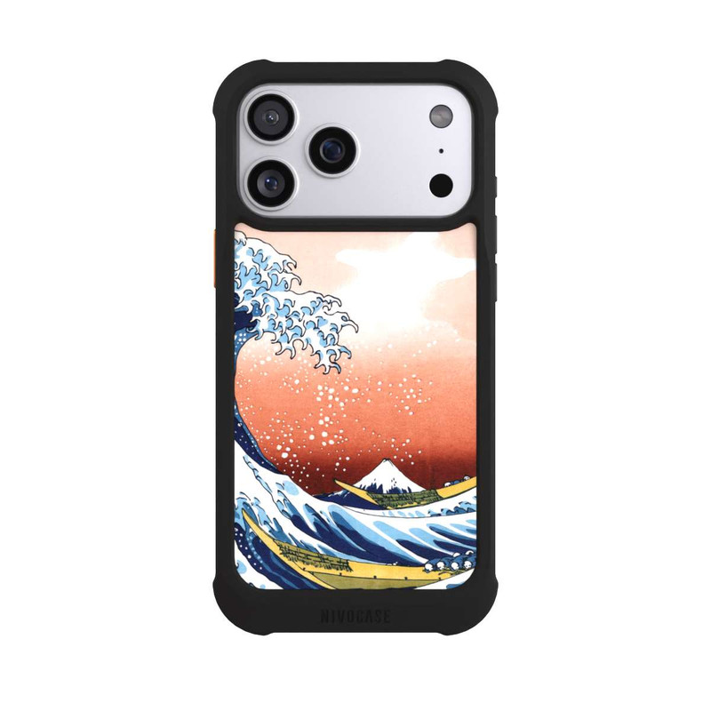 iPhone 17 Pro Max NIVOmax La Grande Vague de Kanagawa Rouge