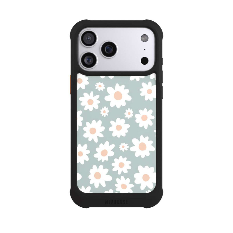 iPhone 17 Pro Max NIVOmax Marguerites Pattern Vert