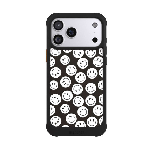 Apple iPhone 17 Pro Max NIVOmax Smiles Emotes Pattern Black And White