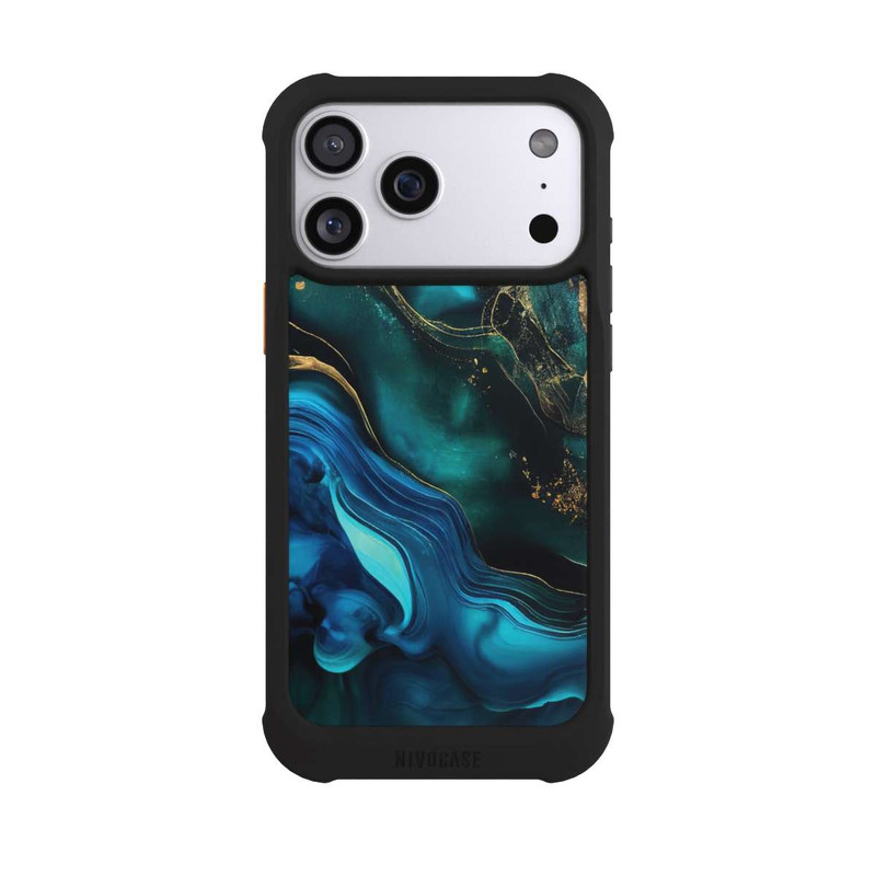 iPhone 17 Pro Max NIVOmax Encre bleue et dorée