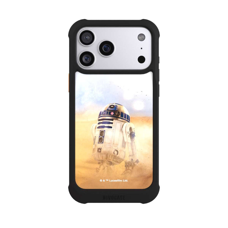 iPhone 17 Pro Max NIVOmax R2D2 in der Wüste