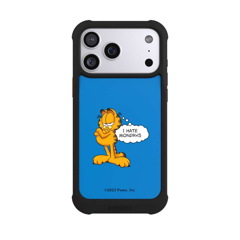 iPhone 17 Pro Max NIVOmax Garfield I Hate Mondays Blau