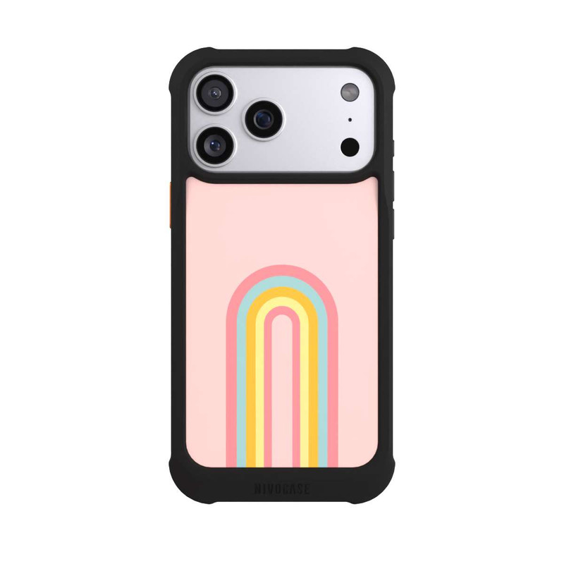 iPhone 17 Pro Max NIVOmax Rosa Pastell Regenbogen lang