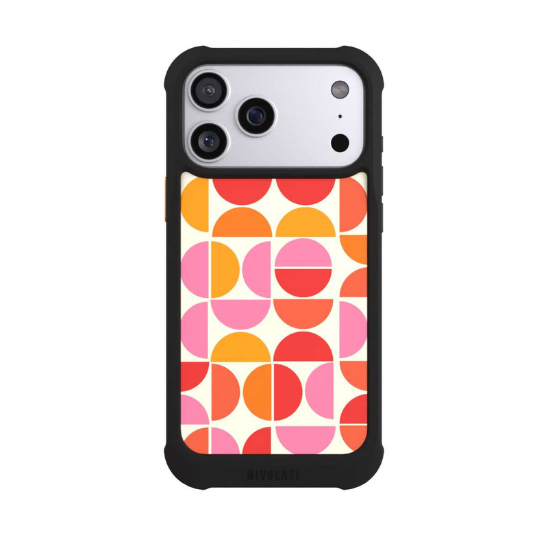 iPhone 17 Pro Max NIVOmax Motif Tendance Rétro Orange