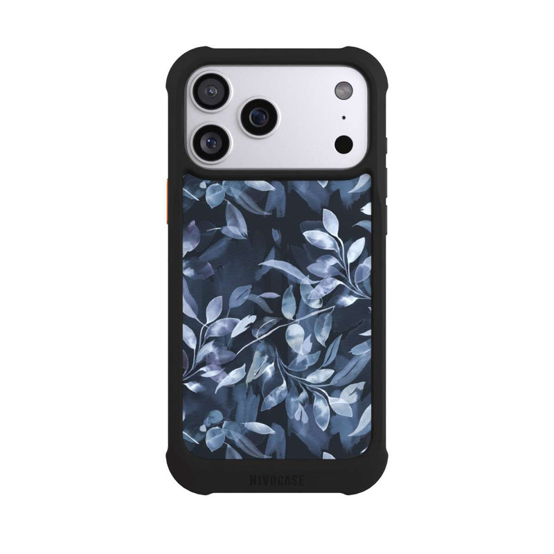 iPhone 17 Pro Max NIVOmax Watercolor Mystic Leaves Navy