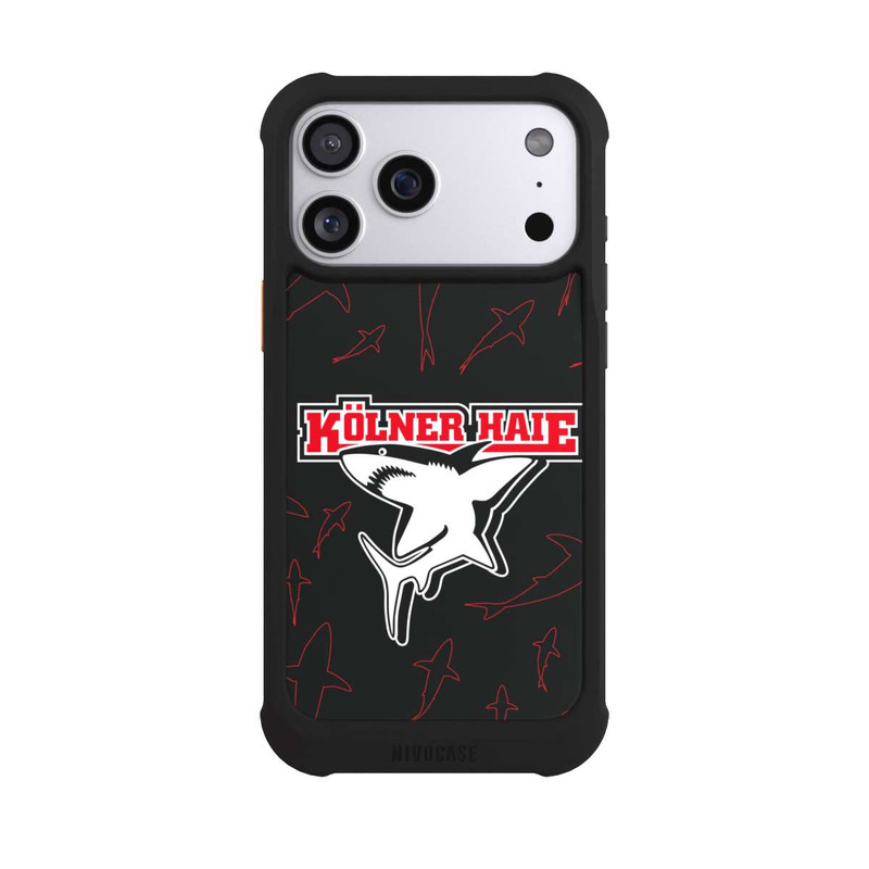iPhone 17 Pro Max NIVOmax Haie Muster Rot