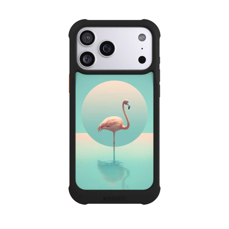 iPhone 17 Pro Max NIVOmax Flamant dans la piscine